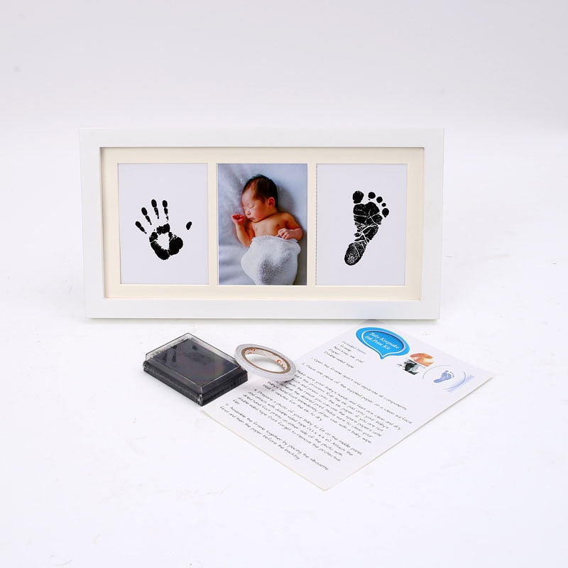 Ink Hand Footprint Photo Frame Baby DIY Handprint Footprint