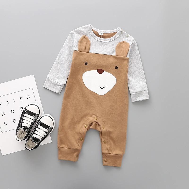 Fashion Trend Stevvex Cute Animals Spring Romper Newborn Baby Clothes Kids Long Sleeve Underwear Cotton Boys Clothes Romper For Kids