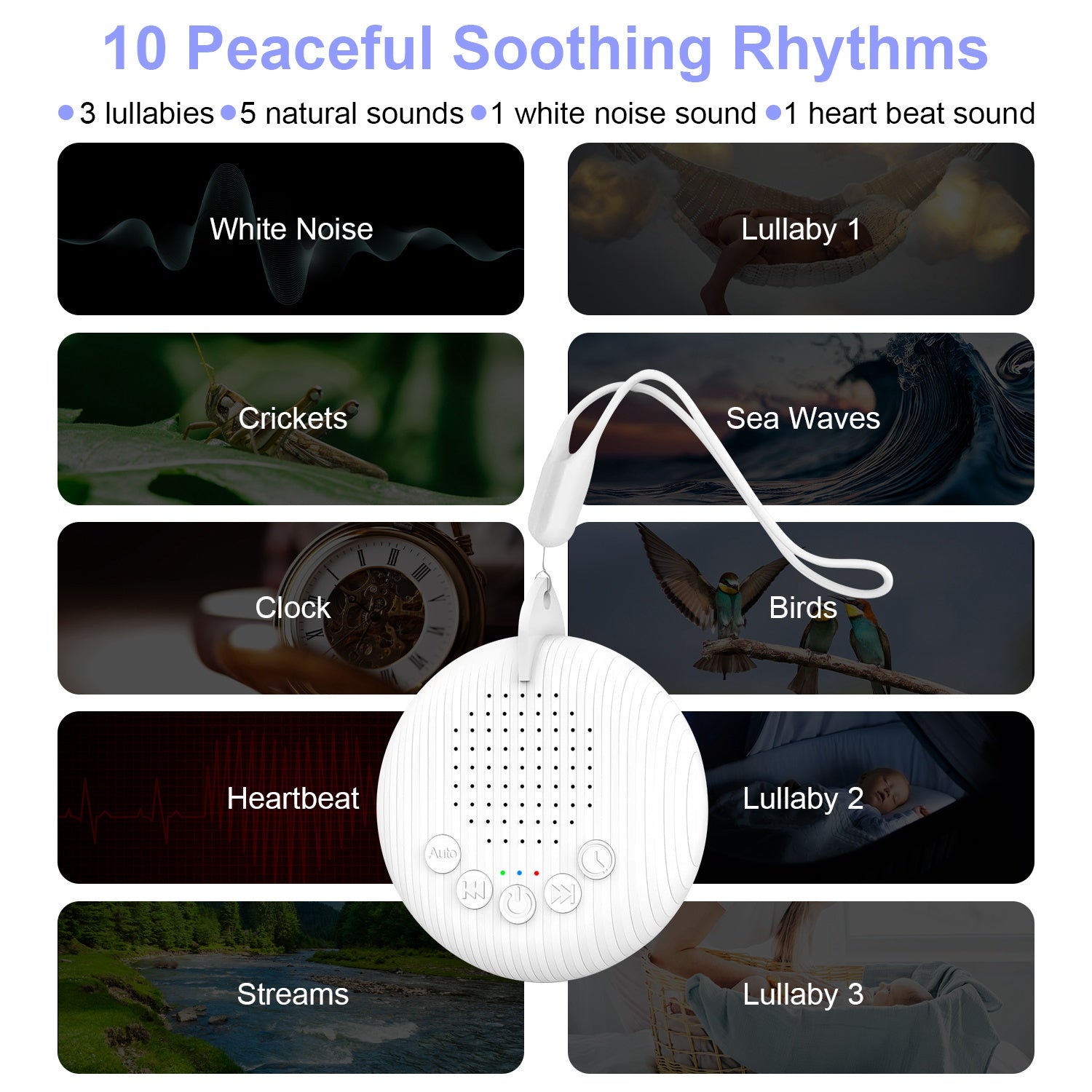 GBruno Portable White Noise Sound Machine